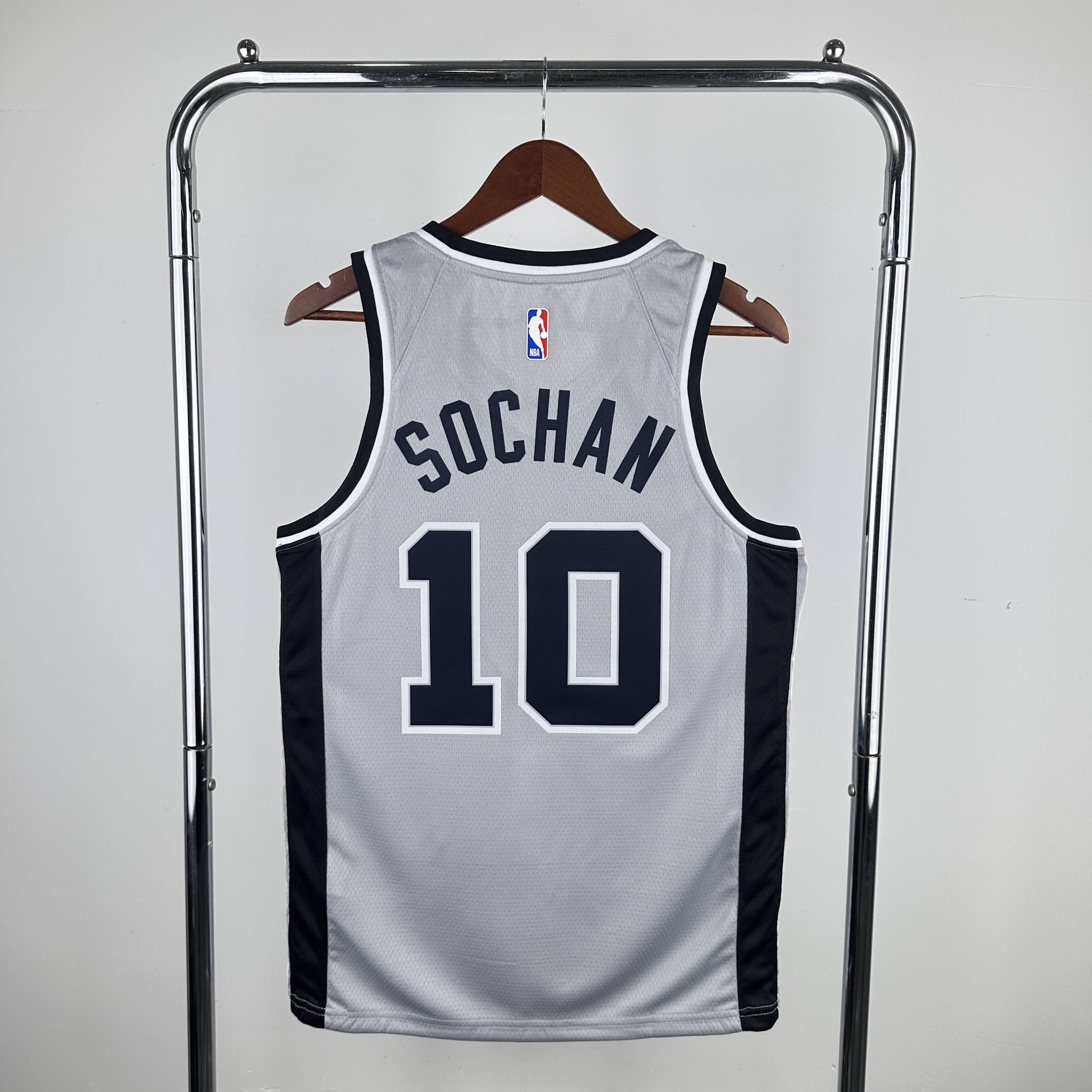 Men San Antonio Spurs #10 Sochan Grey NBA 2024 Jersey->->
